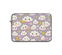 Kawaii Moon & Clouds - Funda para portátil con diseño de nubes, protección suave para laptop Kawaii, decoración para laptop con patrón kawaii, multicolor, 13", Genérico