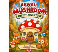 Kawaii Mushroom Forest Adventure: A Cute & Cozy Coloring Book for Kids: Cute Kawaii Mushrooms, Forest Animals & Cozy Cottagecore Scenes - Easy Coloring Fun for Kids Ages 4-8