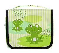 Kawaii - Neceser de aseo, diseño de rana, unisex, para colgar, cosméticos, maquillaje, organizador, multicolor, talla única