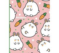 Kawaii Notebook: Cute Lined Notebook, Kawaii Diary Journal For Girls and Teens, Cute Bunny Rabbit Easter Notebook