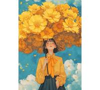 Kawaii Notebook: Ghibli Vibe Inspired Writing Pad/7x10in/60 blank space with Aesthetic Anime Girls Illustrations