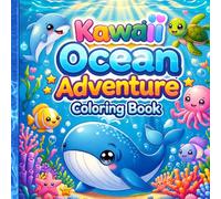 Kawaii Ocean Adventure Coloring Book;Kids ages 4-8 and 8-12;stress-relief coloring: Adorable Underwater Scenes for Kids Ages 4-8 & 8-12 | Cute Sea ... Designs for Relaxation and Creativity