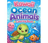 Kawaii Ocean Animals Coloring Book: Cute Chibi Sea Creatures, Adorable Underwater Friends, and Sweet Marine Designs for Kids and Adults