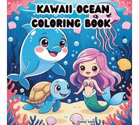 Kawaii Ocean Coloring Book: Cute Sea Creatures,A Relaxing and Fun Coloring Journey with Dolphins, Mermaids, Turtles, and More - Perfect for Stress Relief, Creativity, and All Ages
