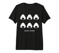 Kawaii Onigiri Friends Cute Japanese Rice Ball Personajes Camiseta Premium