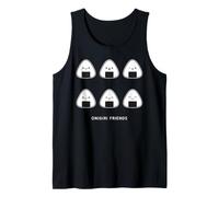 Kawaii Onigiri Friends Cute Japanese Rice Ball Personajes Camiseta sin Mangas