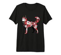 Kawaii Origami Akita Inu/Portador de Perros con patrón de Camiseta Premium