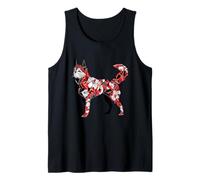 Kawaii Origami Akita Inu/Portador de Perros con patrón de Camiseta sin Mangas
