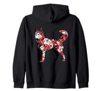 Kawaii Origami Akita Inu/Portador de Perros con patrón de Sudadera con Capucha