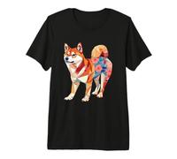 Kawaii Origami Shiba Inu/Soporte para Perros con patrón de Camiseta Premium