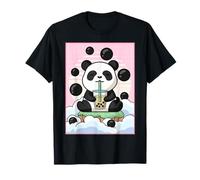 Kawaii Oso Panda Bubble Té de Leche Boba Japanese Aesthetic Camiseta