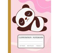 Kawaii Panda Composition Notebook: Cute Pastel Pink Panda Aesthetic, Perfect for School, Work, and Journaling | Wide Ruled Notebook | 7.5" x 9.25", 120 Pages