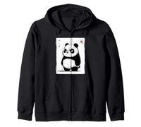 Kawaii Panda Ink Arte Japonés Hombres Mujeres Niños Panda Divertido Sudadera con Capucha