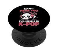 Kawaii Panda KPOP No Te Escucha Escuchando K Pop Girl PopSockets PopGrip Adhesivo