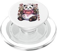 Kawaii Panda with Heart Sweet Panda Bear with a Heart Symbol PopSockets PopGrip para MagSafe