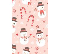 Kawaii Pastel Christmas Dreams Journal: 6x9 Hardcover | 80 Lined Pages | Adorable Snowmen & Holiday Candy Design | Perfect Christmas Gift for School Girls