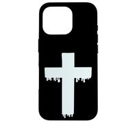 Kawaii Pastel Drippy Cross, Gurokaw Estética Gótica Japonesa Carcasa para iPhone 16 Pro