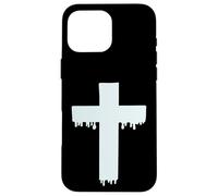 Kawaii Pastel Drippy Cross, Gurokaw Estética Gótica Japonesa Carcasa para iPhone 16 Pro MAX