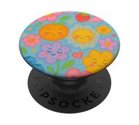 Kawaii Pastel Fruta Flor Nube Luna Sol Diseño PopSockets PopGrip Adhesivo