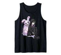 Kawaii Pastel Goth Bunny Anime Triste EMO Chica Alternativa Camiseta sin Mangas