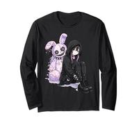 Kawaii Pastel Goth Bunny Anime Triste EMO Chica Alternativa Manga Larga