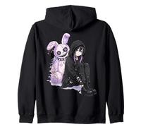 Kawaii Pastel Goth Bunny Anime Triste EMO Chica Alternativa Sudadera con Capucha