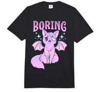 Kawaii Pastel Goth Cute Creepy Bat Cat Anime Theme Comfort Colors Adult Heavyweight T-Shirt
