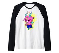 Kawaii Pastel Goth Lindo Creepy Creature Alado Demon Menhera Camiseta Manga Raglan