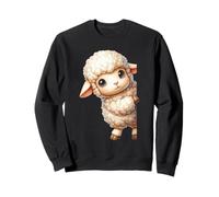 Kawaii Peeking Cordero Lindo Bebé Oveja Ilustración Sudadera
