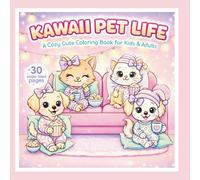 Kawaii Pet Life Coloring Book: A Bold and Easy Cozy Pets Coloring Book for Kids, Teens, and Adults (Glows Colorful Corner Coloring Books)