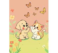 Kawaii Pet Notebook: Adorable Dog & Cat Grid Journal (110 Pages)