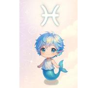 Kawaii Pisces with Chibi Boy: Cute Zodiac Sign Lined Notebook for Boys, School, Journaling, and Gift Ideas