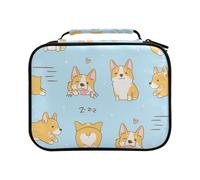 Kawaii Playful Corgi Dogs - Estuche de lápices de colores de gran capacidad para lápices de colores, bolsa organizadora de marcadores, #01, Talla única, Encantador