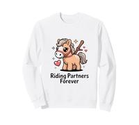 Kawaii Pony Riding Partners Forever Horse Sudadera