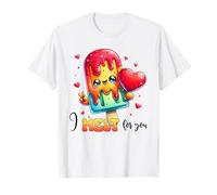 Kawaii Popsicle I Melt For You Cute Heart Love Camiseta