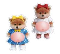 Kawaii Puffied Stickers - 3D Squished Belly Toy | Cartoon Decorative Decals with Two Pieces for Children, Girls, Teens, Students, Scrapbook, Phone Case, Water Bottle, Luggage, Mug