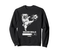 Kawaii Pug Fútbol Habilidades Carga Perro GANA Mamá Mama Goals Sudadera