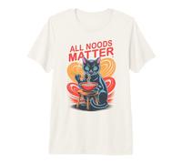 Kawaii Ramen Cat Todos LOS Estados DE ÁNIMO IMPORTAN Mamá Selfie Pasivo Papá Camiseta Premium