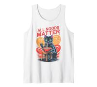 Kawaii Ramen Cat Todos LOS Estados DE ÁNIMO IMPORTAN Mamá Selfie Pasivo Papá Camiseta sin Mangas