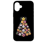 Kawaii Ramen Donut Árbol De Navidad Comidas Deliciosas Carcasa para iPhone 16 Plus