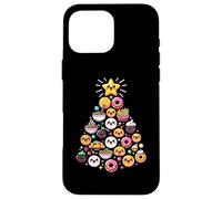 Kawaii Ramen Donut Árbol De Navidad Comidas Deliciosas Carcasa para iPhone 16 Pro MAX