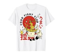 Kawaii Ramen Japón Anime "Food Fight Club" Vintage Manga Art Camiseta