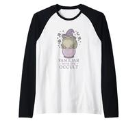 Kawaii Rana Bruja Familiar Oculto Linda Luna Estética Camiseta Manga Raglan
