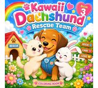 Kawaii Rescue Team: Cute Animal Coloring Book: Adorable Puppies & Friends to Color for Kids Who Love to Care and Help (Kawaii Caring Friends Coloring Series)