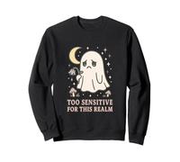Kawaii Sad Ghost Cute Luna Espeluznante estética Sudadera