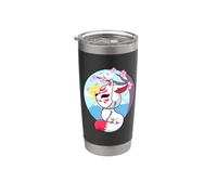 Kawaii Sakura Blossom Yokai Mask Kitsune Nine Tails Lover Vaso térmico de acero inoxidable de doble pared