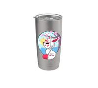 Kawaii Sakura Blossom Yokai Mask Kitsune Nine Tails Lover Vaso térmico de acero inoxidable de doble pared