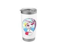Kawaii Sakura Blossom Yokai Mask Kitsune Nine Tails Lover Vaso térmico de acero inoxidable de doble pared