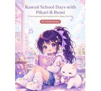 Kawaii School Days with Pikari & Rumi: A Cute Japanese Coloring Book with a Sleepy Star Cat