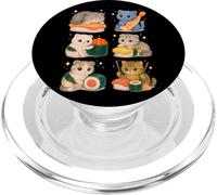 Kawaii Scottish Fold Sushi Cat Set en Chibi Food Style PopSockets PopGrip para MagSafe